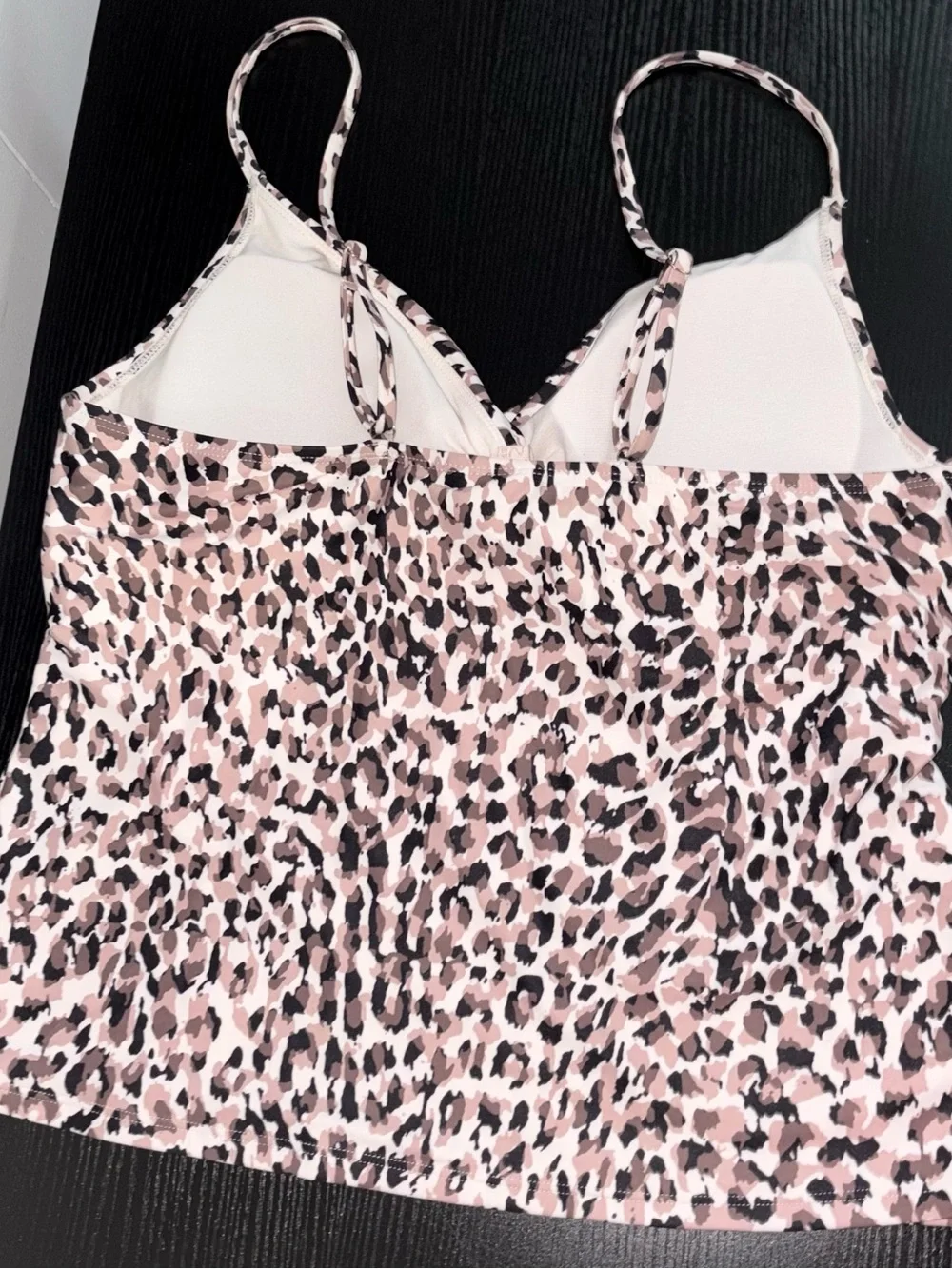 Dorina Swim Womens XL Leopard Tankini 3 Piece Swimsuit Set Black Wrap NWT